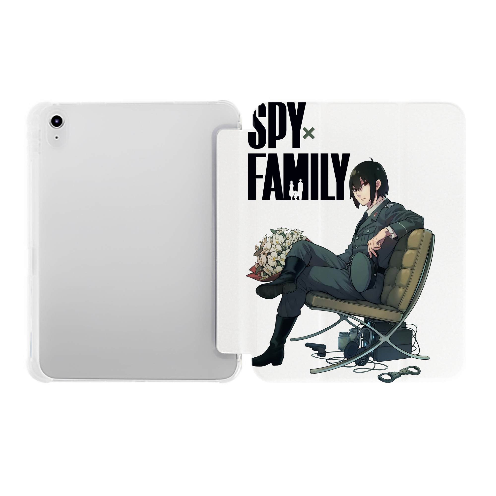 （画像用） SPY×FAMILY间谍家家酒 IPad ケース ペン収納付き 三つ折りスタンド PUレザー×シリコン 対応機種9.5/10.5/10.9インチ